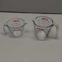Pyrex Essentials (2Pack) Glass Measuring Cups Set, (1 & 2 Cup) Measuring Cups For Prepping, Baking and Cooking, Preheated Oven, Dishwasher, Freezer, and Microwave Safe