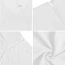 Missufe Women's Short Sleeve Sweetheart Ruched Fitted Wrap Mini Summer Party Formal Dress (White, XL)