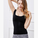 Women's Compression Shirt - Slimming Body Shaper T Shirt - Tummy Shapewear Abdomen Undershirt for Yoga & Gym, XXL, Black