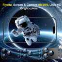 2 x Ferilinso Auto-Dust-Install 3 Pack Privacy Screen Protector for iPhone 17 Pro Max with (Private Accessories)-Metal Aluminum Alloy Camera Lens Protector, Tempered Glass Cover, Case Friendly