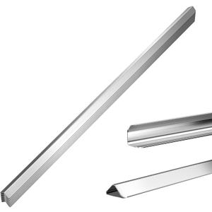 1x1x48 Inches 304 Stainless Steel Wall Corner Guards (5-Pack) Heavy Duty Rounded Corner Protector, Smooth Folded Edge Design for Wall Protection Stainless Steel Slab
