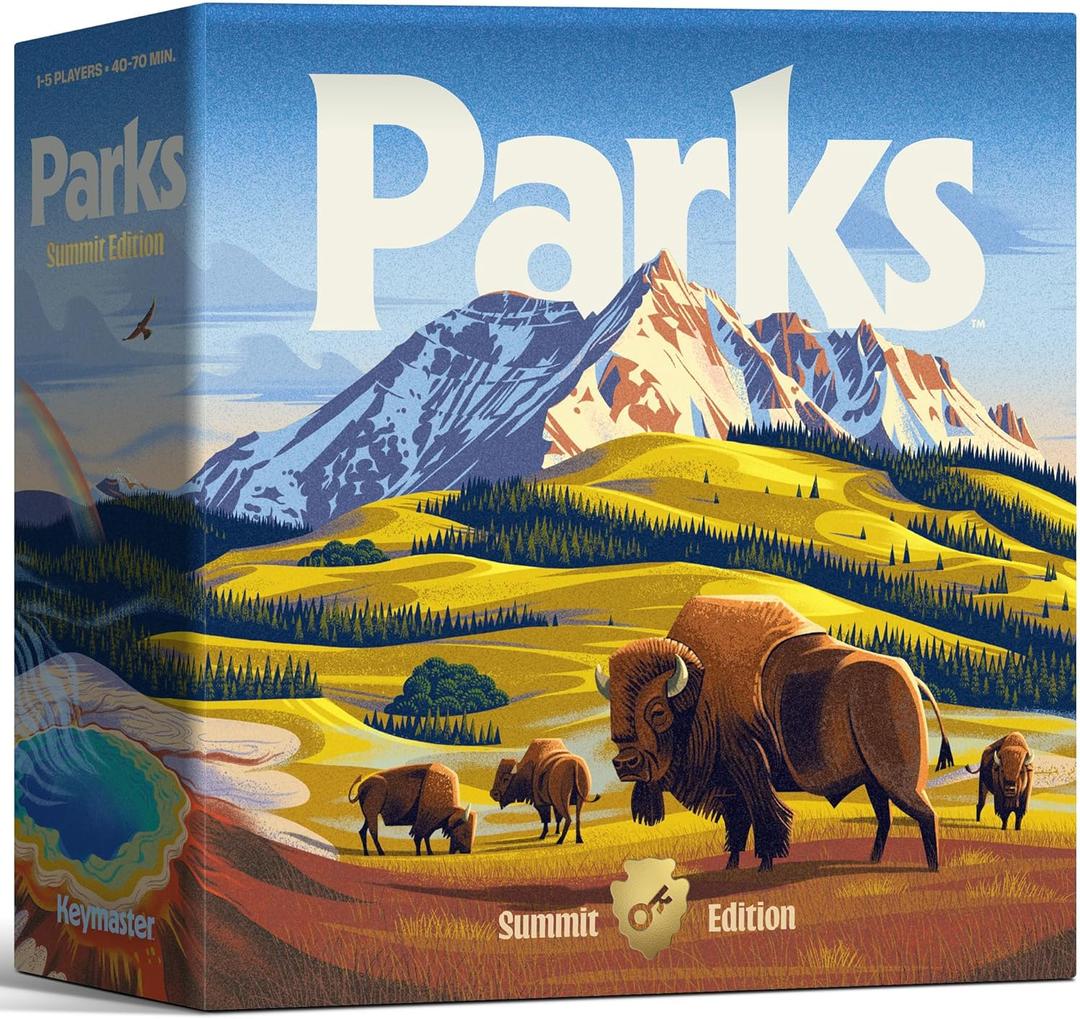 Keymaster Games Parks (2nd Edition) | Summit Deluxe | Beautiful Strategy Game for Families, Adults, Kids or Solo | Explore Nature and Outdoors by Hiking US National Parks | Ages 10+ | 1-5 Players