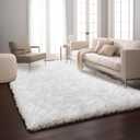 Ophanie 5x8 Rugs for Living Room, White, Large Fluffy Fuzzy Plush Shag Shag Comfy Soft, Non-Slip Indoor Floor Carpet, for Kids Boys Girls Dorm, Room, Bedroom, Playroom, Home Decor Aesthetic