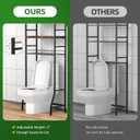 Over The Toilet Storage Rack,4-Tier Over Toilet Bathroom Organizer with Adjustable Wooden Shelves,Freestanding Space Saver Bathroom Cabinet Shelves Over Toilet,Over Toilet Storage, Vintage Brown, 24.4 x 13 x 64.6 inches