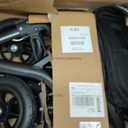 Rollator Walker for Seniors, Foldable All Terrain Rolling Walker with seat, Aluminum Walkers with 10 inch Rubber Wheels, Built-in Cable, Cup Holder, Adjustable Handles and Backrest for Seniors, Black