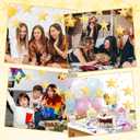 48 Pcs 6 Inch Gold Star Cutouts Double Printed Paper Gold Cutouts Glitter Star Decor Decoration Cardboard Red Carpet Party Supplies for Bulletin Boards Christmas Weddings
