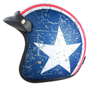 GJH 3/4 Open Face Motorcycle Helmets Collection - Vintage and Modern Designs DOT Approved for Men and Women Ideal for Bobber Scooter ATV Cruiser(M/L/XL)