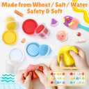 PLAY Clay Dough Set with Ice Cream Maker Machine/Noodle Maker/Banana Split Ice Cream Mold Kitchen Creations Arts Crafts Play Food Toys Tools Kit for Boys Girls Kids Toddlers Ages 3+