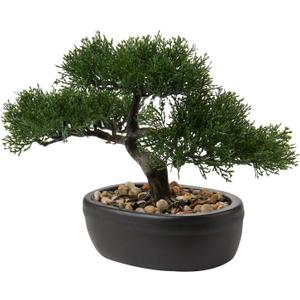 Artificial Bonsai Tree Juniper Faux Plants Indoor Small Fake Plants Decor with Ceramic Pots for Home Table Office Desk Bathroom Shelf Bedroom Living Room Farmhouse Decorations