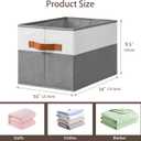 4 Pack Large Storage Bins with Handle,Collapsible Storage Basket for Shelves,Fabric Closet Organizer for Organizing Clothes Blanket,Decorative Dorm Organizers and Storage