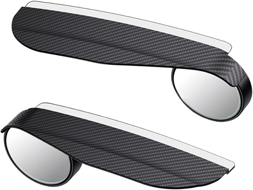2PCS Car Blind Spot Mirrors, 2-in-1 Rain Eyebrow Reversing Side Rearview Mirror, 360 Adjustable Reflective Protective Cover, Universal for Most Cars