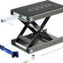 Orion Motor Tech Motorcycle Lift, 1100lb Motorcycle Scissor Lift Jack with Wide Deck T Handle 3/8" Socket, Motorbike Center Stand with Chain Brush, Crank Hoist Stand for ATV Dirt Bike Cruiser, Gray