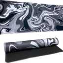 Large Mouse Pad, Large Gaming Mousepad with Stitched Edge, Waterproof Non-Slip Rubber Base, Computer Mouse Pad XL, Laptop Big Mouse Pad for Office and Home, Gray