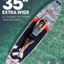 CETANA Extra Wide Inflatable Paddle Board 11'6 x 35" x 6", 450LB High Weight Capacity Wide Stable Stand Up Paddle Board for Beginners, 2–3 Person Large Paddleboard with 3 Fins, Dual Bungee, 15 D Rings