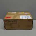 LAATOOREE Nightstands Set of 2, Small Side Table, Bedside Table with Fluted Door, Solid Wood Feet; Modern Mid-Century End Table for Bedroom, Small Space (Natural)