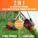 VARSK 12 Inch 20V Cordless Weed Wacker with Automatic Line Feed, 2 in 1 String Trimmer and Edger, Includes 2 X 2.0Ah Batteries/1 X Charger/6 X Replacement Spools, Weed Eater for Lawn, Garden, etc