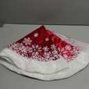Christmas Tree Skirt, 32 Inch Red Velvet Tree Skirt with Snowflakes Patterns, Indoor Christmas Decorations