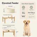 Ceramic Dog Bowls Elevated, Raised Dog Food Bowl for Large Dogs