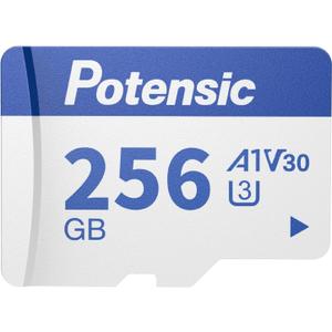 Potensic 256GB Micro Memory Card for Drones, A1, U3, V30, Read Speed up to 100 MB/s
