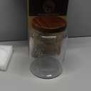 kitchentoolz Extra Large Mason Jar - 1 Gallon Glass Wide Mouth Jar with Airtight Wooden Lid, Food Storage Container with Measurement Markings For Kitchen Pantry, Pickling, Cookies, Flour & Sugar