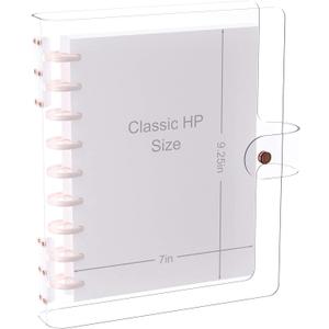 Discagenda Clarity Transparent See Through Clear PVC Planner Personal Organizer Binder Cover (Discbound - Rosegold, Compatible with Classic HP)