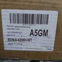 SmartStandard 42in x 96in Double MDF Sliding Barn Doors with 7FT Bypass Barn Door Hardware Kit, Save Space, Waterproof, Easy Install, Fit 72in-76in Openning, White