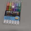 U.S. Office Supply Bible Safe Gel Highlighters, 6 Pack Set - 6 Different Bright Neon Fluorescent Highlight Colors Yellow, Orange, Pink, Purple, Green, Blue - Won't Bleed, Fade or Smear - Study Guide