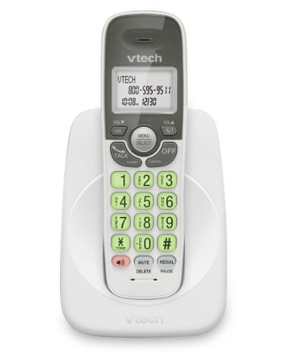 VTech Cordless Phone with DECT 6.0, FullDuplex Speakerphone, Lighted Display, Backlit Keypad, Caller ID/Call Waiting, Volume Control, Hearing Aid Compatible, Wall Mount | VG131 (White)