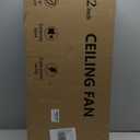 addlon 52 inch Ceiling Fans with Lights and Remote Control, Reversible, 3 Wood Blades, 6 Speeds, 3CCT Dimmable, Noiseless, Indoor/Outdoor Black Walnut Ceiling Fan for Bedroom Living Room Gazebo Patio