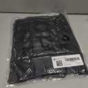 Womens Oversized Sweatshirts V Neck Lace Crochet Lantern Long Sleeve Pullover Cropped Tops Fall Outfits Clothes (Black, XL)