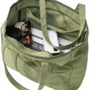 Extra Large Canvas Tote Bag for Women Men, Utility Work Tote with Zipper, 20x15