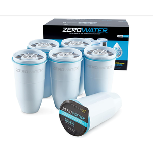ZeroWater Official Replacement Filter - 5-Stage 0 TDS Filter Replacement - System IAPMO Certified to Reduce Lead, Chromium, and PFOA/PFOS, 6 Pack