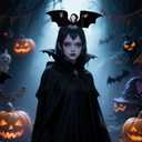 Spooky Bat Headbands for Halloween-With Black Skull & Bow Hair Accessories for Women Girls, Halloween Party Headbands, Costume for Cosplay, Trick or Treat