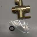 Metal Shower Diverter Valve, YDmeet 3 Way Shower Head Diverter for Handheld Showerhead and Fixed Rainfall Shower Head, Universal G1/2 Bathroom Shower System Replacement Part, Brushed Gold
