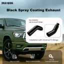 Universal 4 to 6 Inch Exhaust Elbow with Clamp, Chrome & Black Spraying Diesel Exhaust Tip for Trucks and Cars