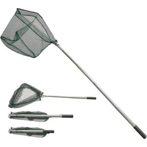 Fishing Landing Net with Aluminum Telescoping Pole 75" Long Handle,Rubber Coated Nylon Mesh,for Steelhead,Salmon,Fly,Kayak,Catfish,Bass,Trout,Shrimp,Crab,for Easy Catch & Release,Extend to 75 Inch