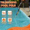 SISIUPASSIE 20FT Telescopic Pool Pole, Heavy Duty Swimming Pool Pole Adjustable Length, Aluminium Aolly, Universal Pole for Skimmer Nets, Vacuum Heads and Brushes