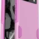 OtterBox Google Pixel 8a Commuter Series Case - Run Wildflower (Pink), Slim & Tough, Pocket-Friendly, with Port Protection