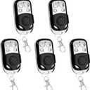 5Pcs Universal Garage Door Remote Control 433 MHz, Wireless Garage Door Opener Cloning Key Fob with 4 Buttons with Key Cover Slide, Gate Wireless Fob,Car Garage Door, Roller Shutters