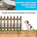 25 Panels Garden Fencing Animal Barrier, 17in (H) X 27ft (L) Dog Dig Fence Barrier, 1.25in Gap Rustproof Metal Stakes Decorative Garden Fence, Ground Defense Border Fence for Outdoor, Yard, Patio
