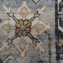 zesthome 8x10 Area Rugs-Washable Rug for Living Room, Non-Slip Backing Rugs, Stain Resistant 8x10 Rug for Bedroom, Ultra-Thin Low Pile Rugs, Vintage Large Home Decor (Blue/Ivory)