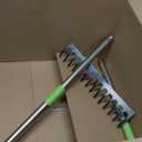 Joyhalo 14-Tine Garden Rake - Adjustable Length 30.5 to 57 Inch, Metal, Levels Soil & Rocks (14 Tines)