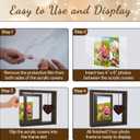 Pet Memorial Gift for Dogs and Cats  Rotating Wooden Picture Frame for 4x6 Photos  Loss of Dog Sympathy Gift, Pet Loss Remembrance Bereavement Keepsake (you left a whole piece of my heart)