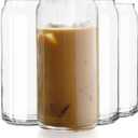 Libbey Classic Can XL Set of Drinking Glasses, Iced Coffee Cups Set of 4, 20 Oz, Dishwasher Safe Glass Beer Cups for Beverages and Cocktails
