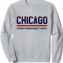 Chicago Retro Throwback Stripes Vintage Mens Womens Kids Sweatshirt, S