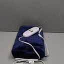 Massaging Weighted Heating Pad for Back Pain Relief,Heating Pads for Neck, Shoulder,Cramp,Portable Heated Pad with 3 Heat Settings & 6 Massage,18 Relaxing Combinations,Auto Off,12"*24",Dark Blue