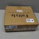 Small Side Table, Drink Table for Small Spaces, Modern Martini Table with Solid Wood Leg, Round End Tables Living Room for Bedroom and Office (Rustic Walnut)