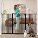 40.5" Extra Tall Baby Gate 68.5-71.2" Wide No Drilling Tall Pet Gate Cat Gate Extra Wide Baby Gate Safety,Extra Narrow Auto-Close for Indoor Stairs, Doorways, and Kitchen (Black)