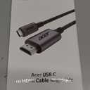 acer USB C to HDMI Cable for Home Office 6.6FT (4K@60Hz), Thunderbolt 4/3 Compatible, High-Speed Type C to HDMI 2.0 Braided Cord for MacBook, iPhone 17/16 Pro/Max, iMac, iPad Pro, Galaxy S25, Surface