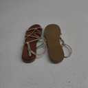 DREAM PAIRS Women's Sandals Cross Strappy Gladiator Dress Flat Sandals Daily Casual Comfortable Summer Shoes (11, Gold-pu)